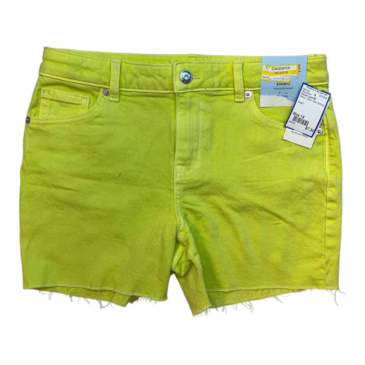 Cat and Jack (D) Green Youth Size 14 Girl's ShortDenim