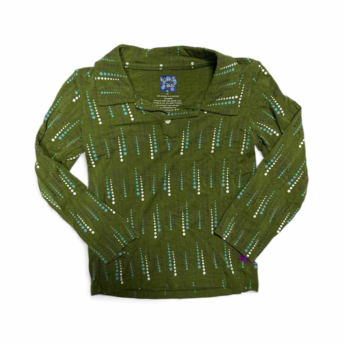 Kickee Pants (A) Green Print Toddler Size 4T LSTop