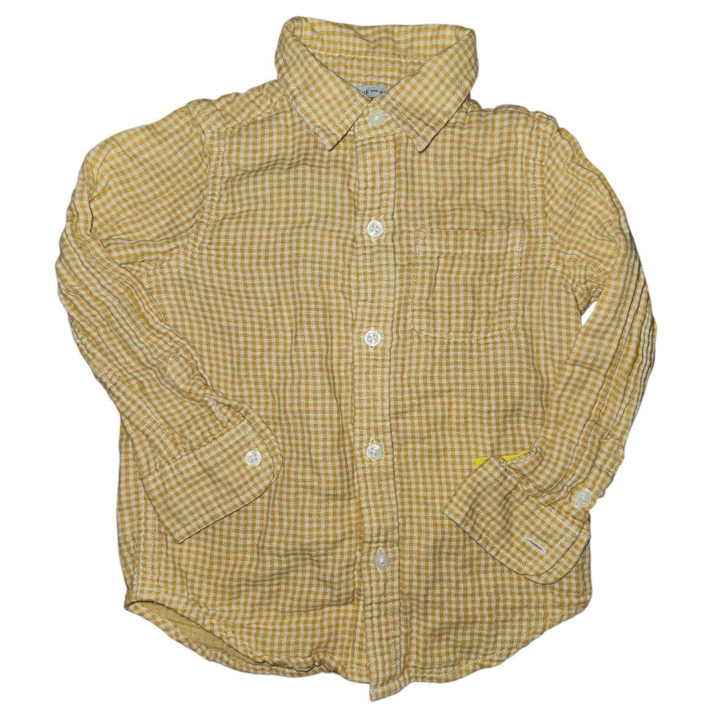 Janie and Jack (A) Yellow Toddler Size 2-3 Boy's ButtondownLS