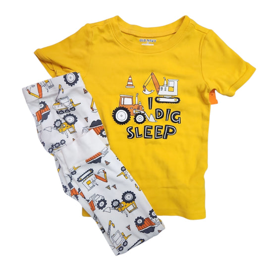 Old Navy (C) Cream Youth Size 6 2PCSleepwear