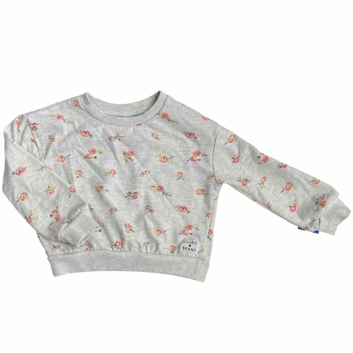 Lucky Brand (B) Grey print Toddler Size 4 Girl's Sweatshirt