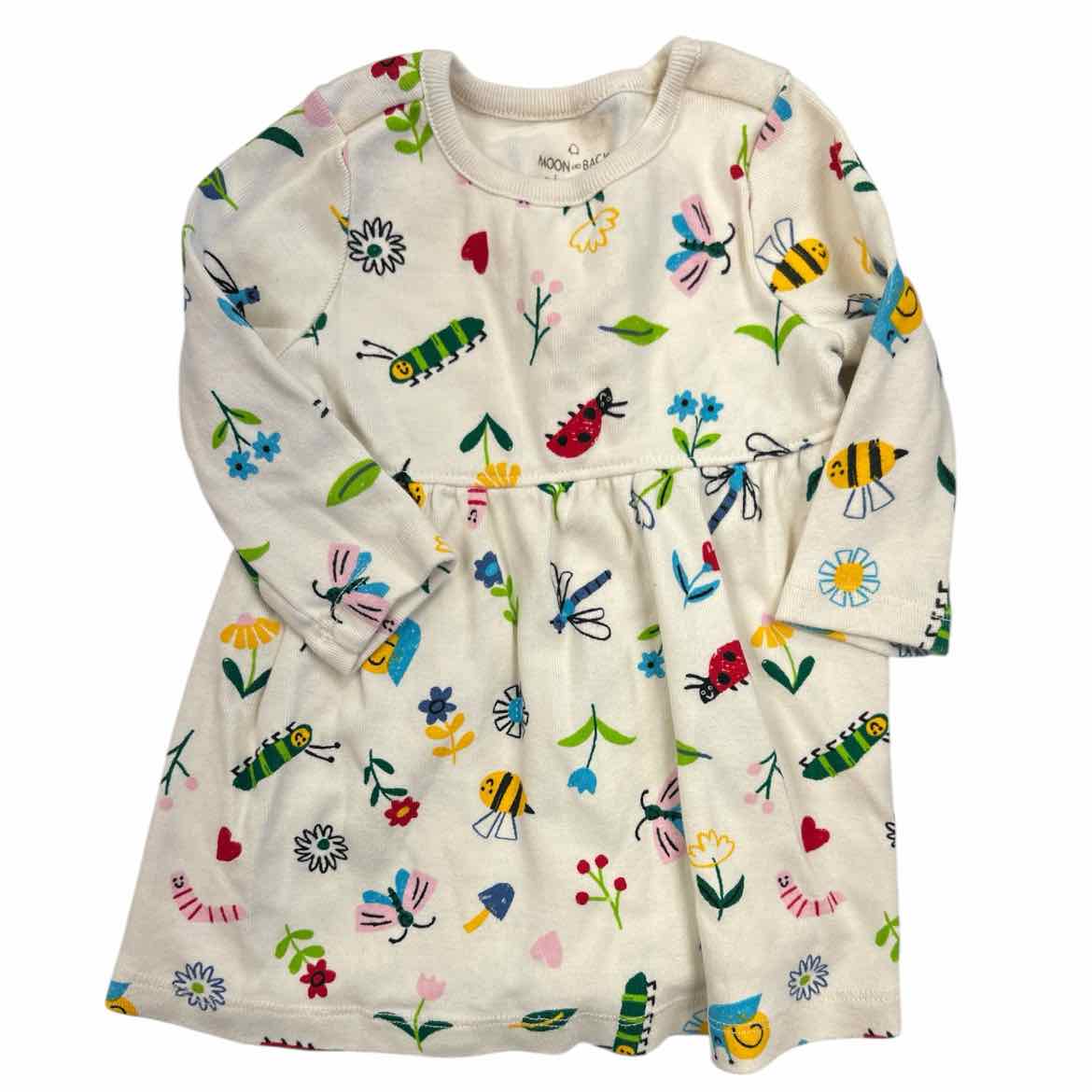 Moon and Back (B) White Infant Size 6-12 MO Girl's CasualDress
