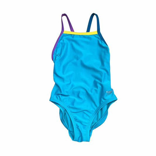 Speedo (B) Blue Youth Size 7-8 Girl's 1PCSwimwear