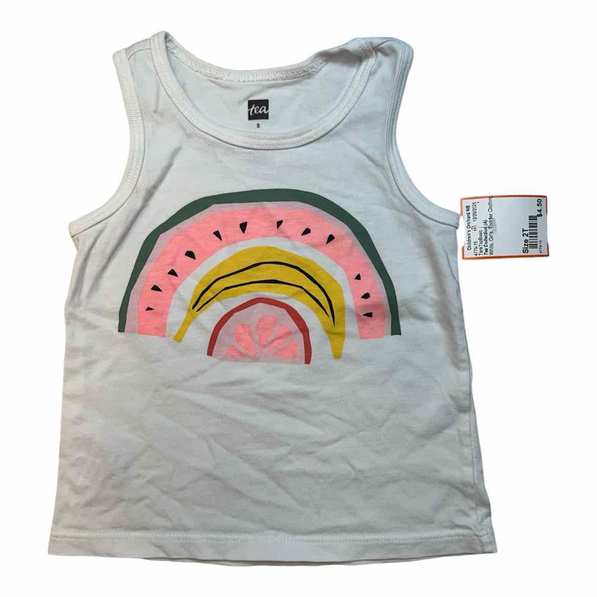 Tea Collection (A) White Toddler Size 2T Girl's TankTopBasic