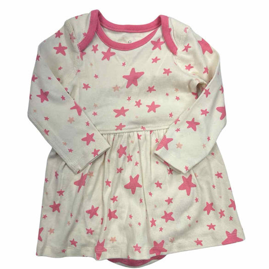 Moon and Back (B) White Infant Size 6-12 MO Girl's CasualDress