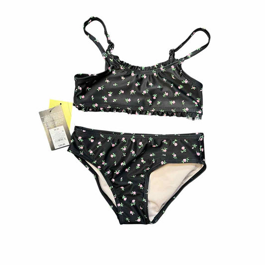 Art Class (D) Black Print Youth Size 8 Girl's 2PCSwimwear