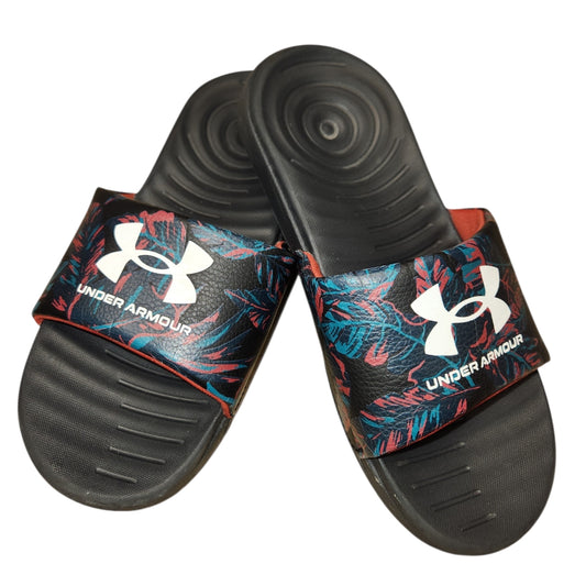 Under Armour (B) Black Youth Shoe Size 2 (Youth) Boy's FlipFlops