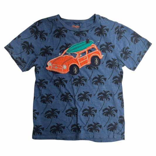 Hatley (B) Blue Print Youth Size 8 Boy's SSTopBasic