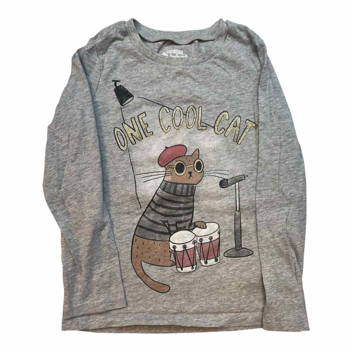 OshKosh BGosh (B) Grey Toddler Size 4 Girl's LSTopBasic