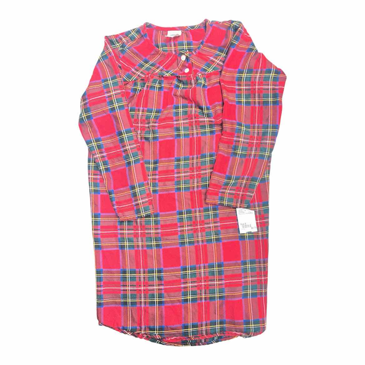 Lands End Plaid Youth Size 8 Girl's Nightgown