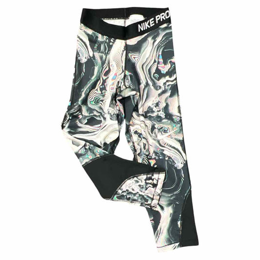 Nike (B) Black Print Youth Size XS Girl's AthleticCapris