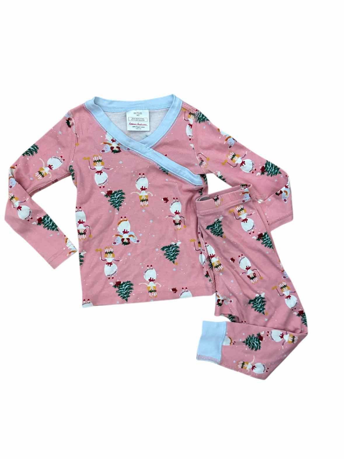 Hanna Andersson (A) Pink print Toddler Size 3T 2PCSleepwear