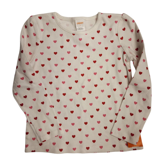 Gymboree (C) White Print Youth Size 7 Girl's LSTopBasic