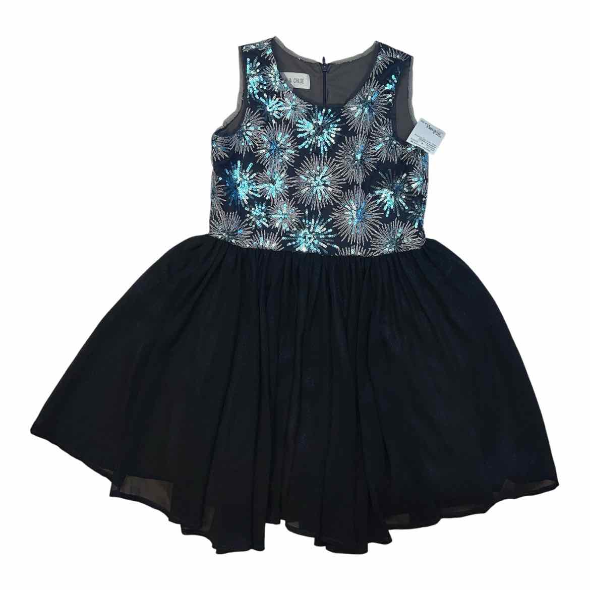 Isobella & Chloe (B) Navy Youth Size 6 Girl's PartyDress