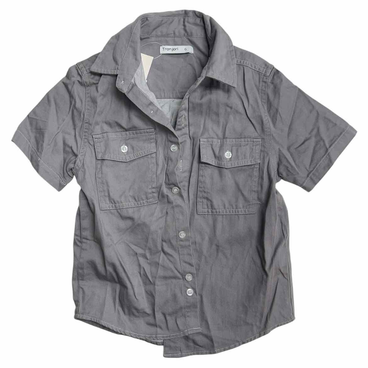 C Brand Grey Youth Size 6 Boy's ButtondownSS
