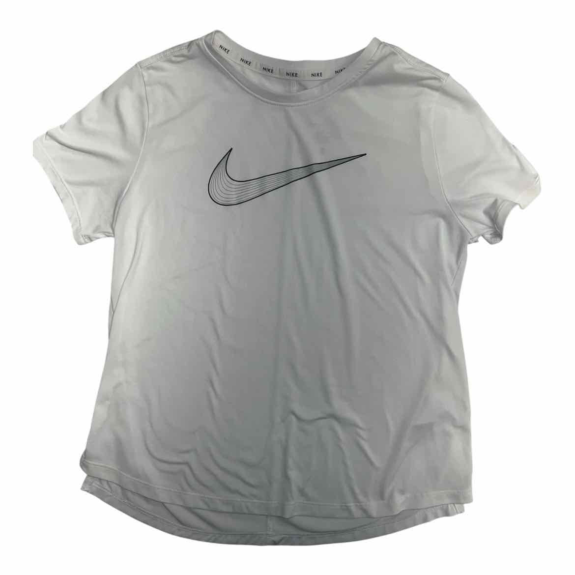 Nike (B) White Youth Size 14-16 Girl's AthleticTopSS