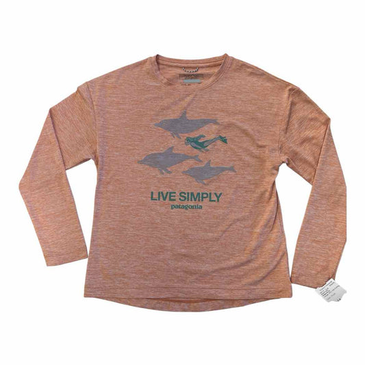Patagonia (A) Orange Youth Size 7-8 Girl's AthleticTopLS