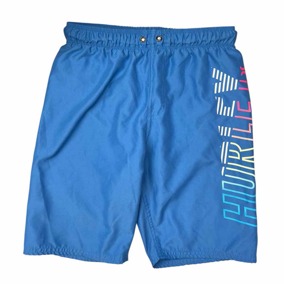 Hurley (B) Blue Youth Size 14 Boy's SwimTrunks