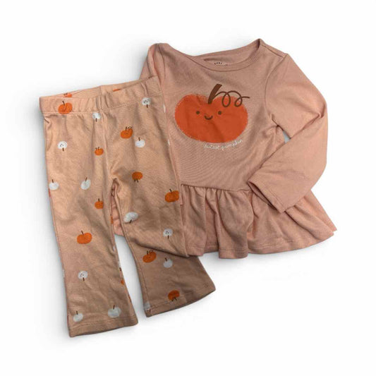 Cat and Jack (D) Peach Infant Size 12 MO Girl's 2PC Casual