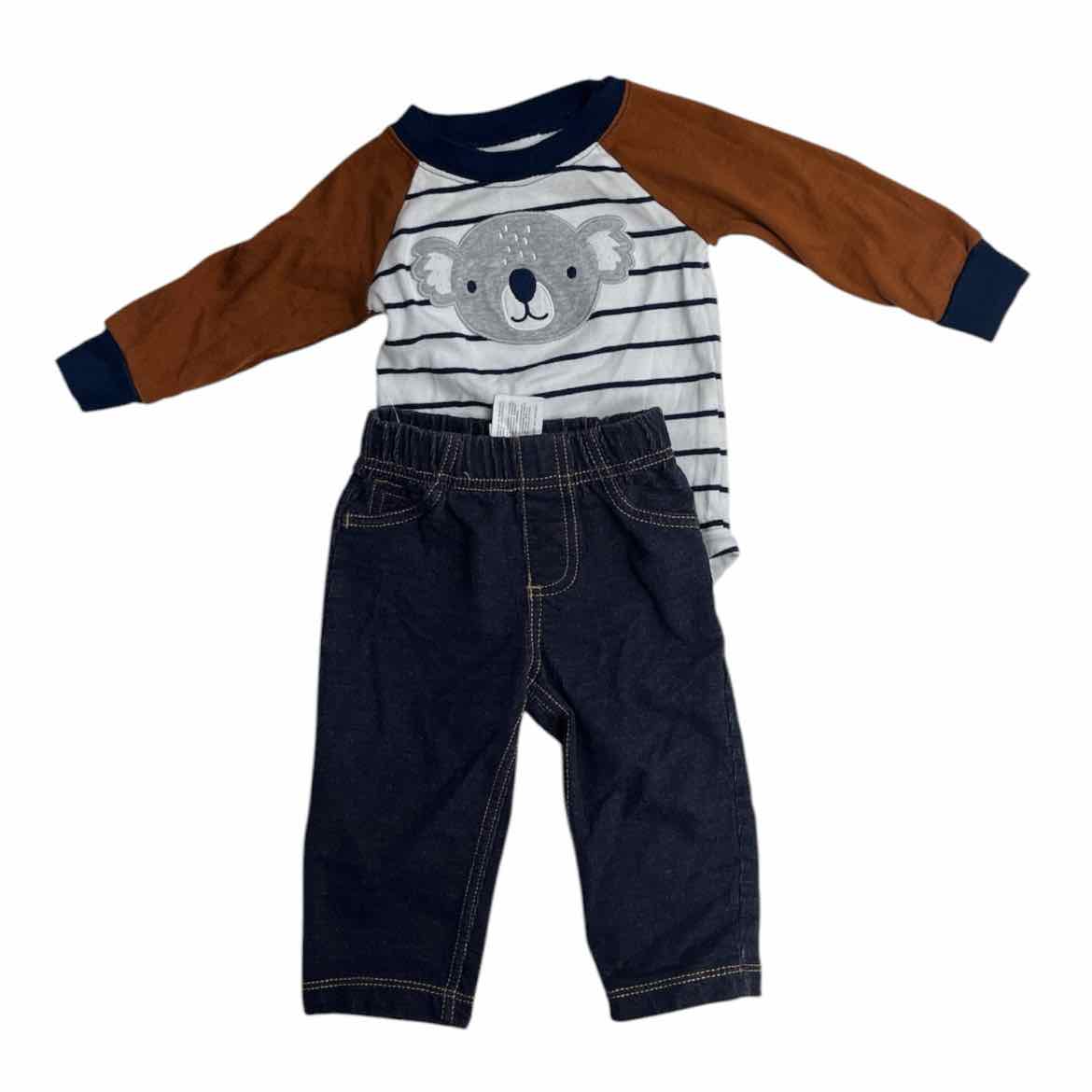 Carters (C) White Infant Size 9 MO Boy's 2PC Casual