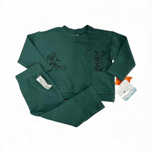 Disney (B) Green Infant Size 6-9 MO Boy's 2PC Casual