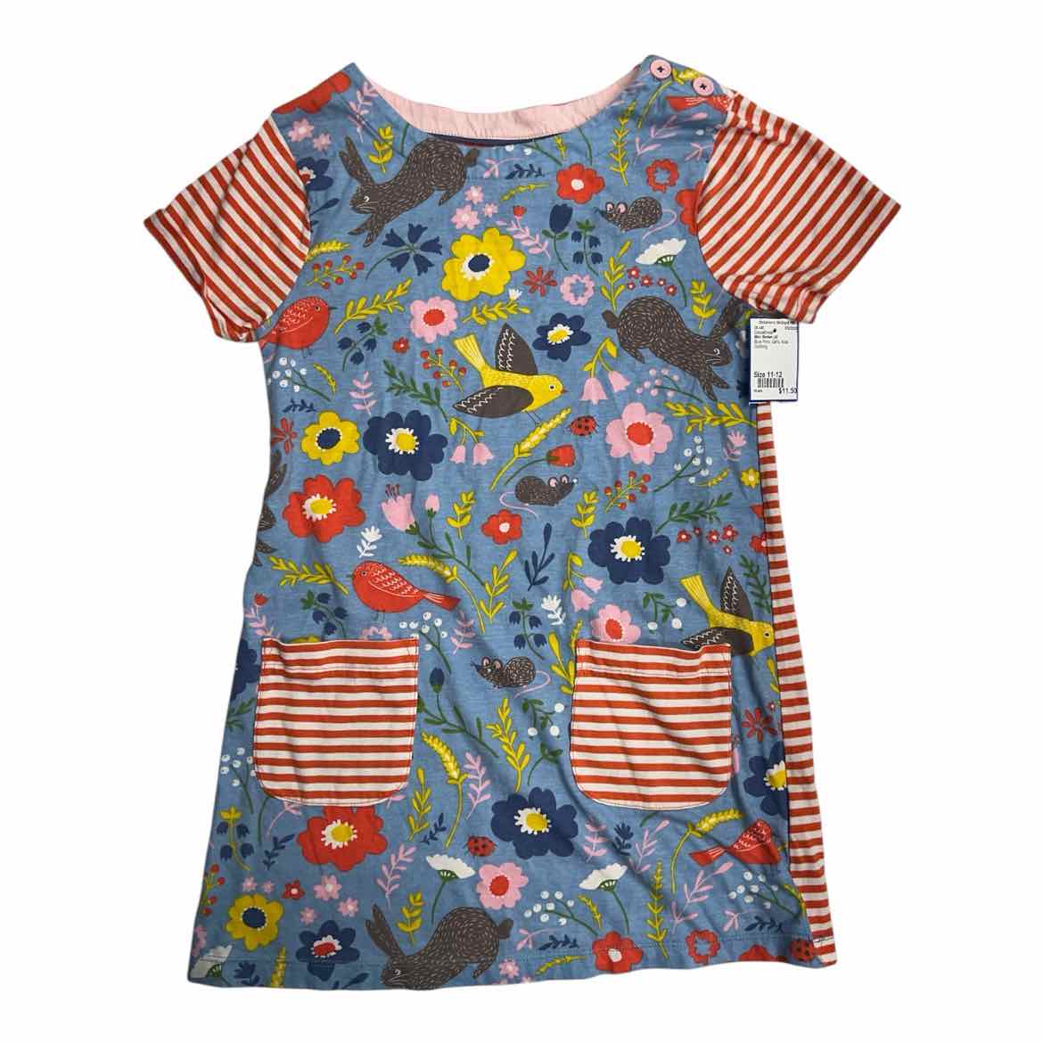 Mini Boden (A) Blue Print Youth Size 11-12 Girl's CasualDress