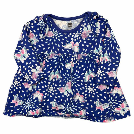 Tea Collection (A) Blue Print Infant Size 6-9 MO Girl's CasualDress