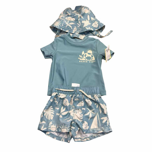 Carters (C) Blue Infant Size 3 MO Boy's 3PCSwimwear