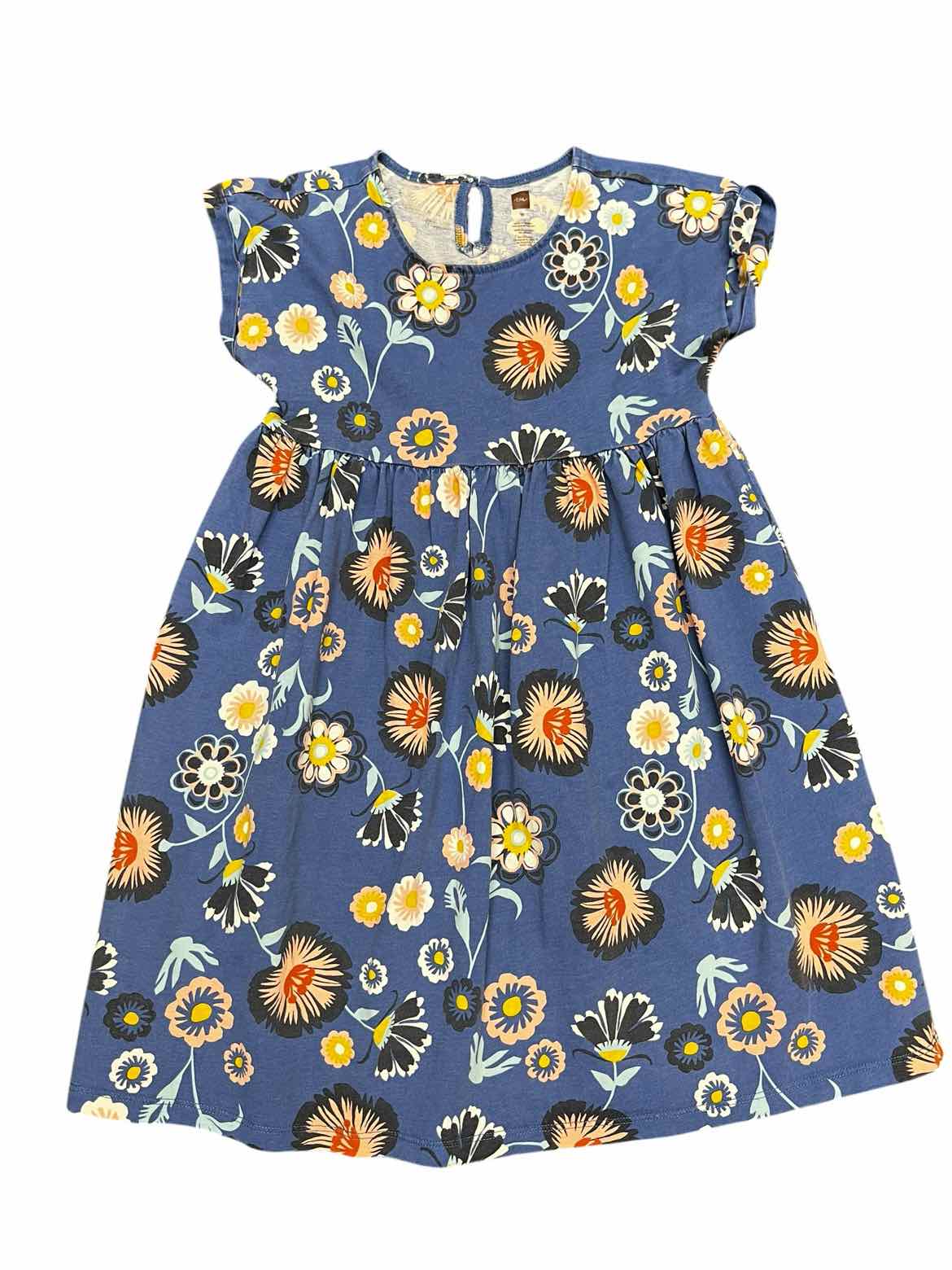 Tea Collection (A) Blue Print Youth Size 8 Girl's CasualDress