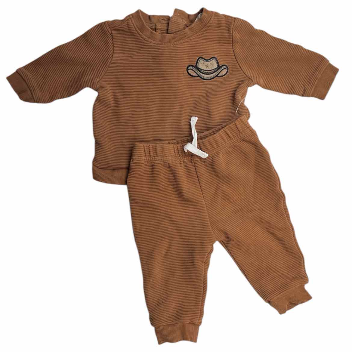 Petit Lem (B) Brown Infant Size 6 MO Boy's 2PC Casual