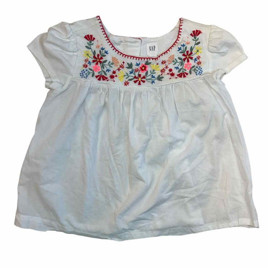 Gap (B) White Youth Size 6-7 Girl's SSTop