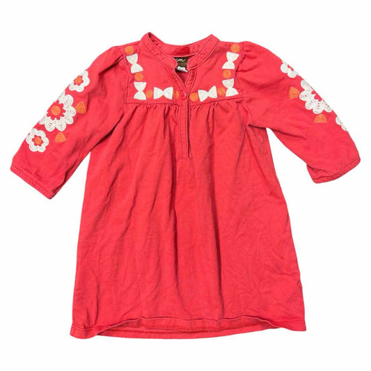 Tea Collection (A) Red Toddler Size 2-3 Girl's Basic dress