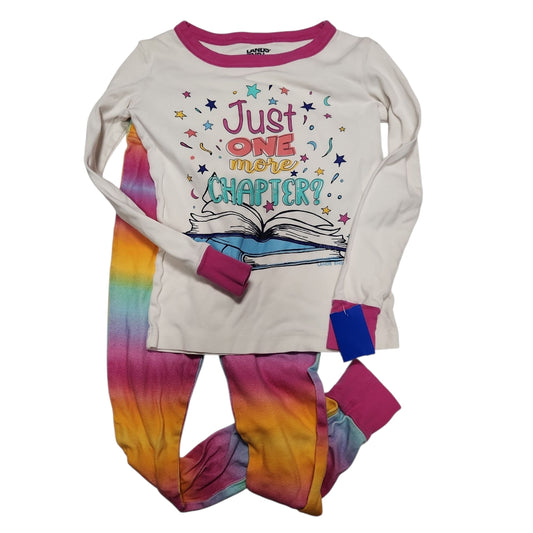 Lands End Pink print Youth Size 8 2PCSleepwear
