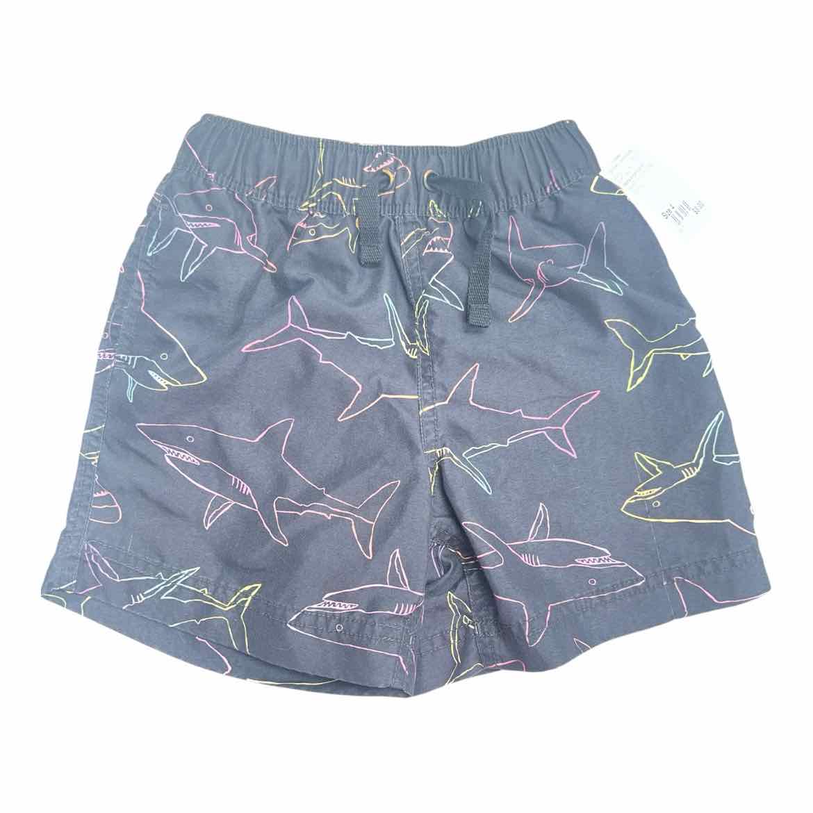 Hanna Andersson (A) Black Print Toddler Size 4 Boy's SwimTrunks