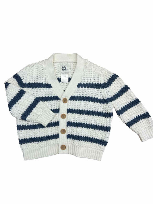 OshKosh BGosh (B) White Print Infant Size 6 MO Boy's SweaterLight