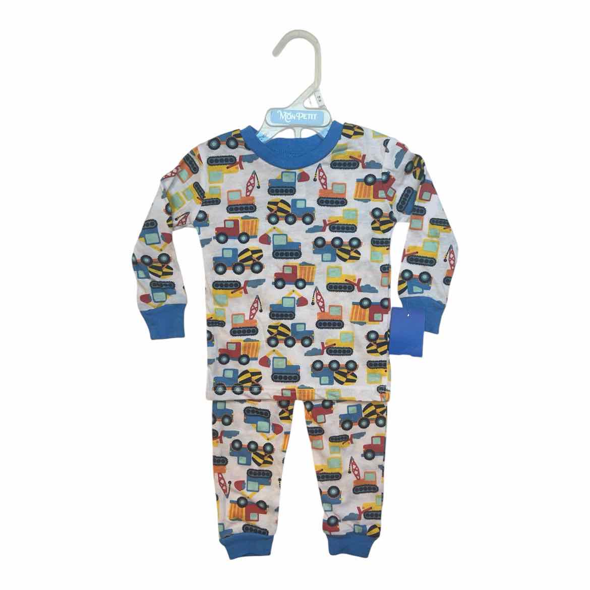 Mon Petit (AA) White Print Infant Size 18 MO Boy's 2PCSleepwear