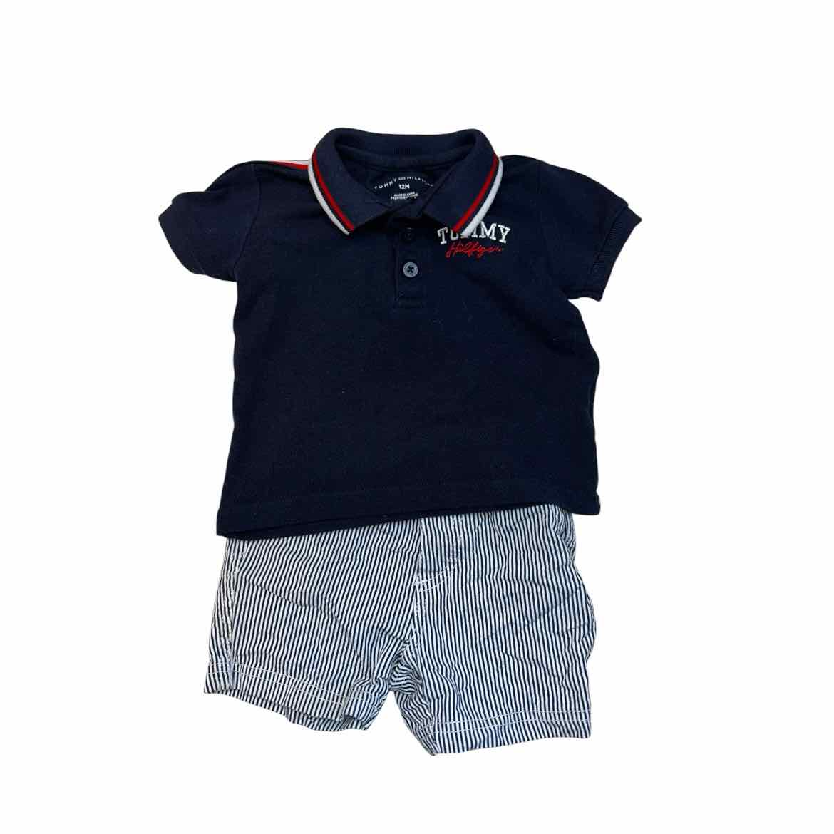 Tommy Hilfiger (B) Navy Infant Size 12 MO Boy's 2PC Casual