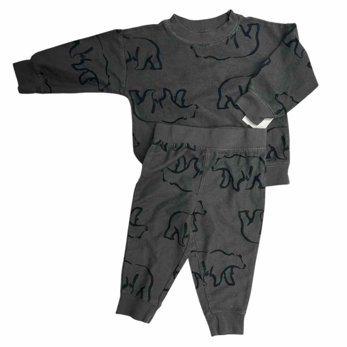Just One You (D) Grey print Infant Size 9 MO Boy's 2PC Casual