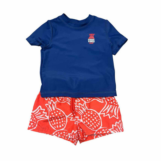 Carters (C) Orange Infant Size 6 MO Boy's 2PCSwimwear