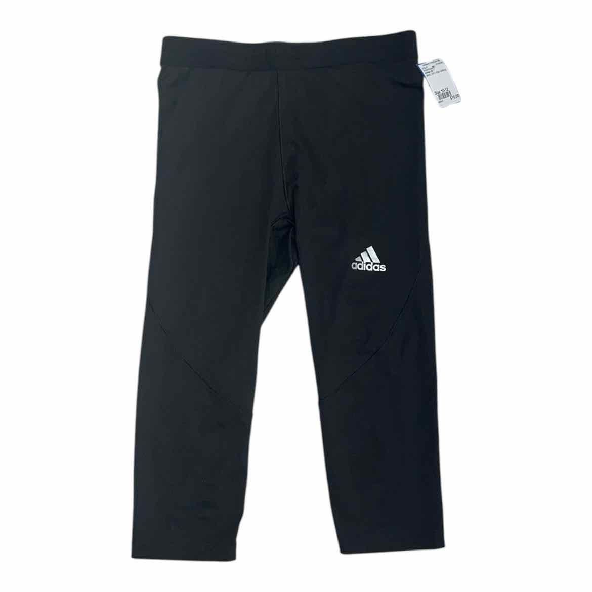 Adidas (B) Black Youth Size 10-12 Girl's AthleticCapris