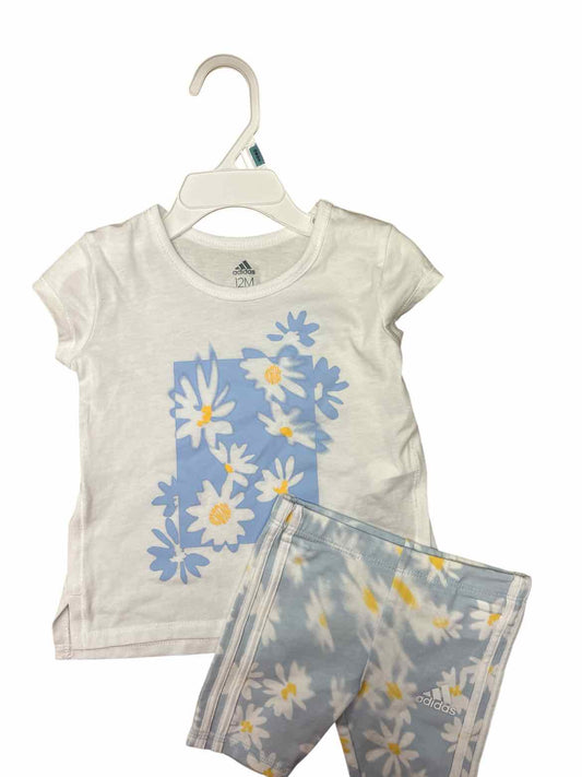 Adidas (B) White Infant Size 12 MO Girl's 2PC Casual