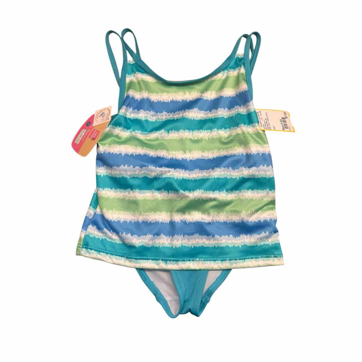 Lily and Dan (D) Blue Youth Size 6-6X Girl's 2PCSwimwear
