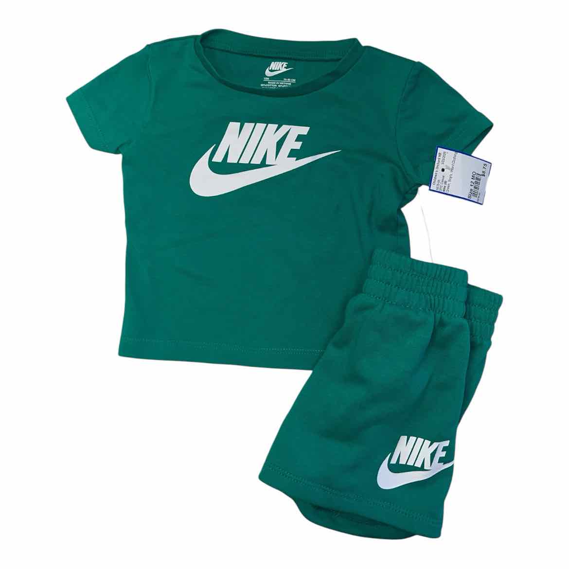Nike (B) Green Infant Size 12 MO Boy's 2PC Casual