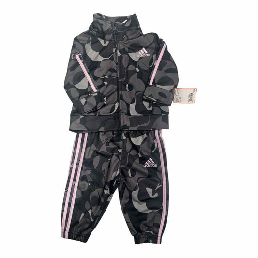 Adidas (B) Grey Infant Size 3 MO Girl's 2PC Athletic Pant Suit