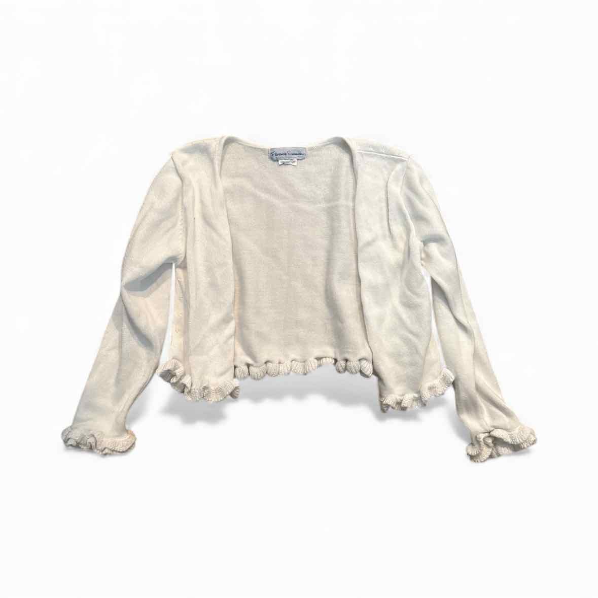 Florence Eiseman (A) White Youth Size 6-7 SweaterLight
