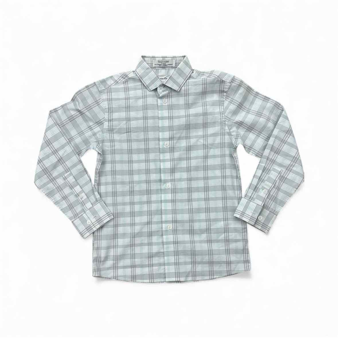 Calvin Klein (B) Plaid Youth Size 7 ButtondownLS