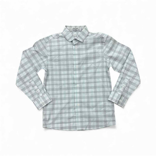 Calvin Klein (B) Plaid Youth Size 7 ButtondownLS