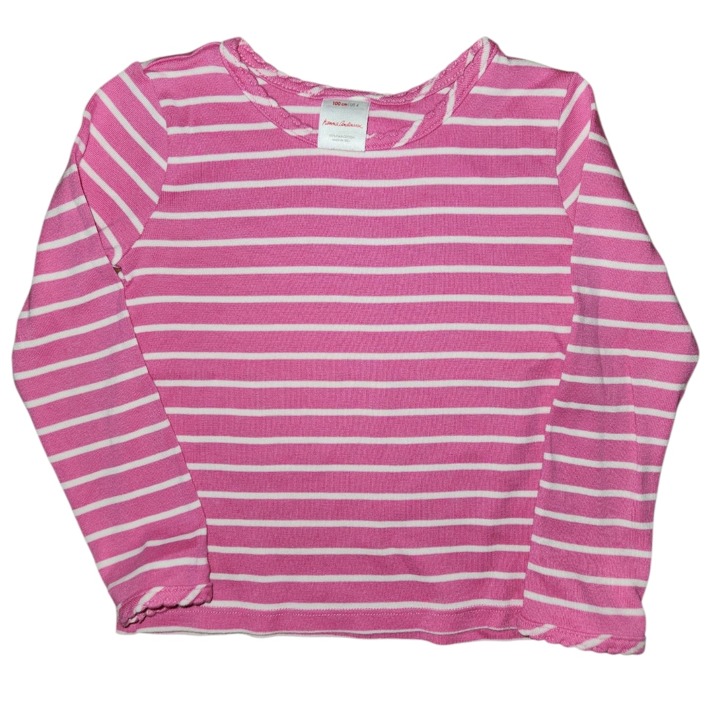 Hanna Andersson (A) Stripe Toddler Size 4 Girl's LSTopBasic