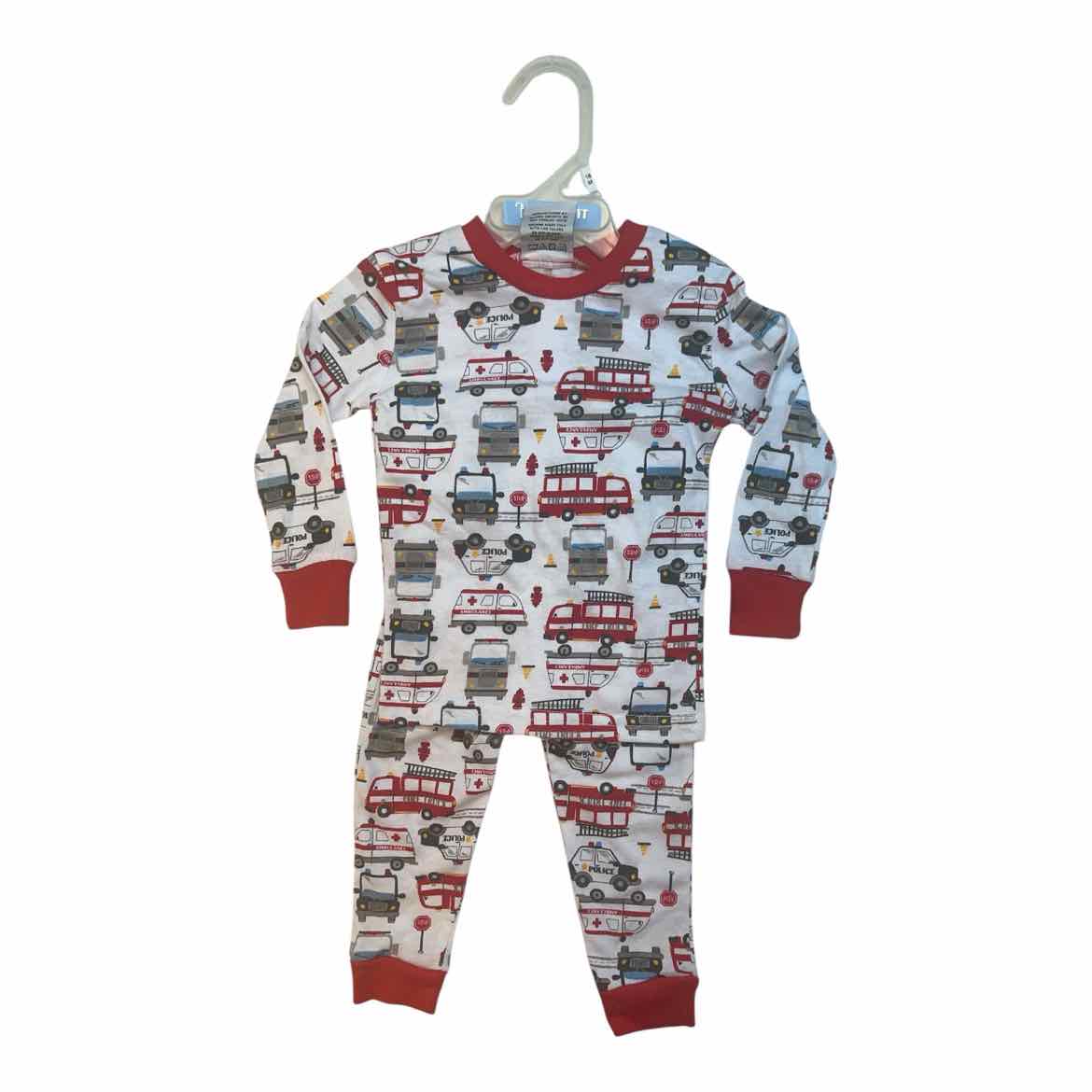 Mon Petit (AA) White Print Infant Size 18 MO Boy's 2PCSleepwear