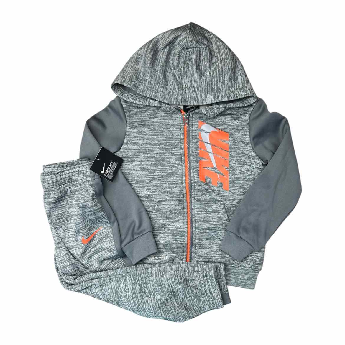 Nike (B) Grey Toddler Size 4 Boy's 2PCAthleticPantSuit